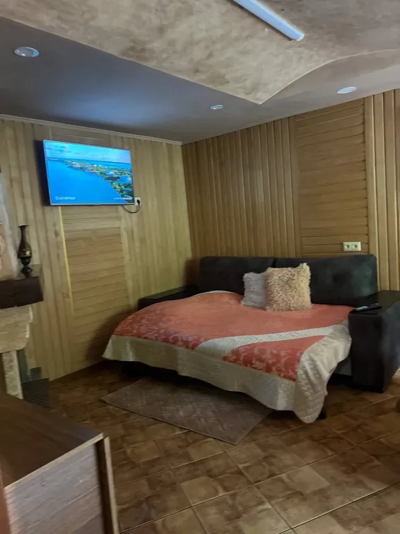 Уютный домик с баней, камином и террасой возле пруда