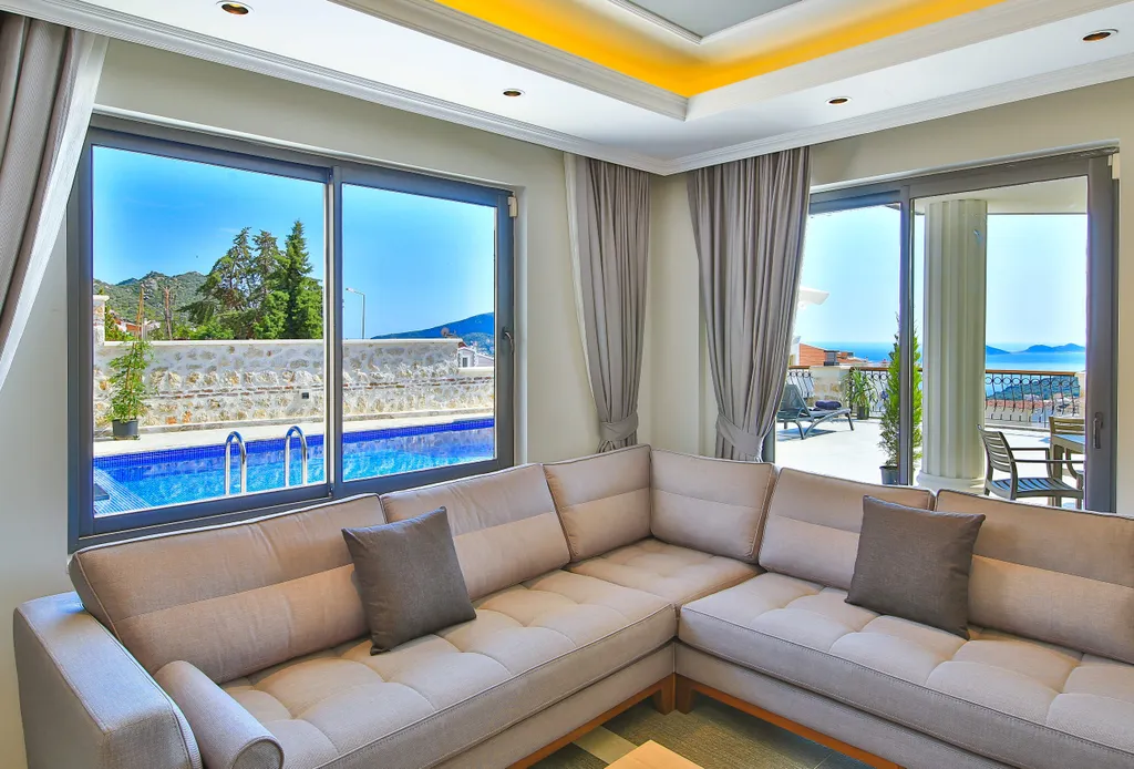 Коттедж Вилла 485 с видом на море и бассейном — Калкан