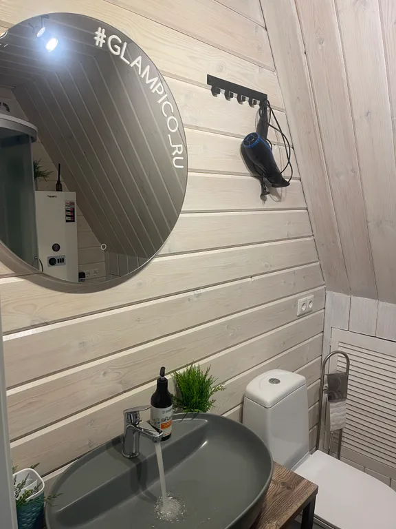 Коттедж Коттедж А-фрейм Лаймовый с сибирским банным чаном и баней на дровах — Каблуково