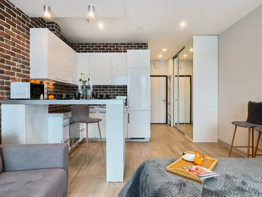 Квартира Улучшенные Loft видовые апартаменты метро ЦСКА 3 мин — Москва