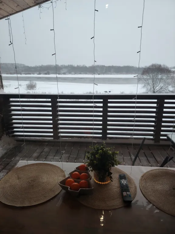 Уютный дом с баней и бассейном на берегу реки Волхов