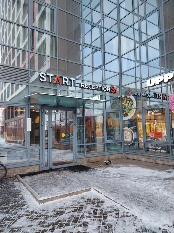 Студия с барной стойкой у окна