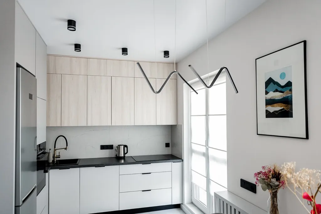 Квартира студия с видом на город.