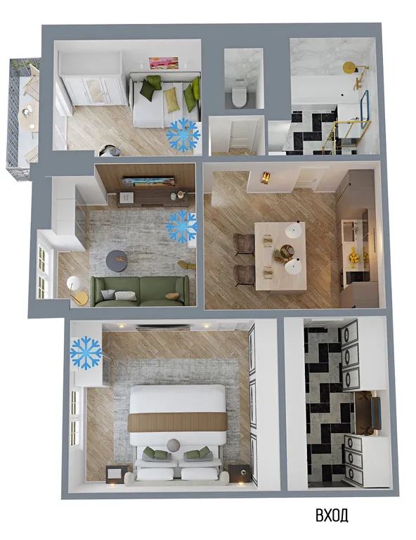 Квартира Квартира Жемчужина c атмосферным видом — Москва