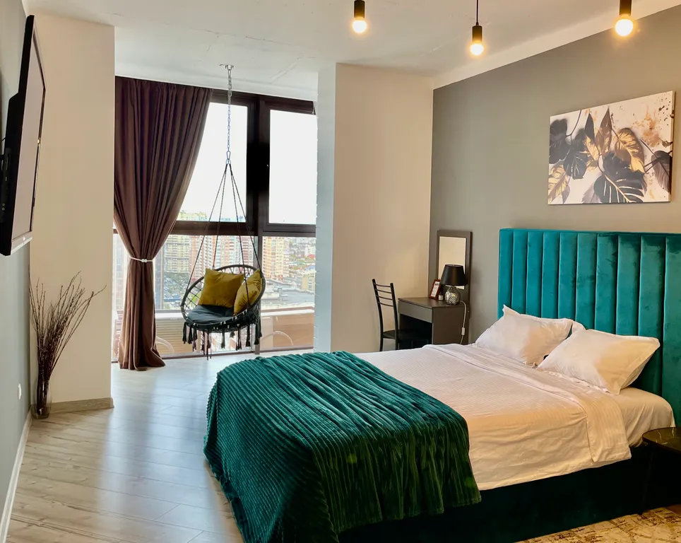 Квартира Квартира Шикарная видовая евродвушка 24 этаж в ЖК Маршал — Краснодар