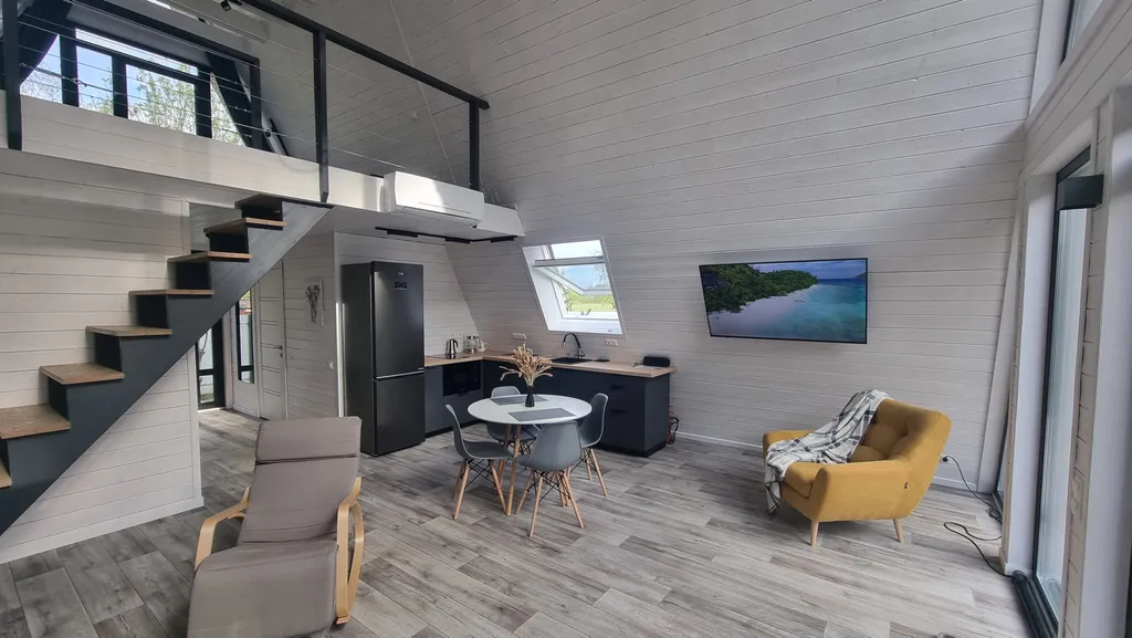 Коттедж Коттедж А-фрейм на берегу Можайского водохранилища — Можайск