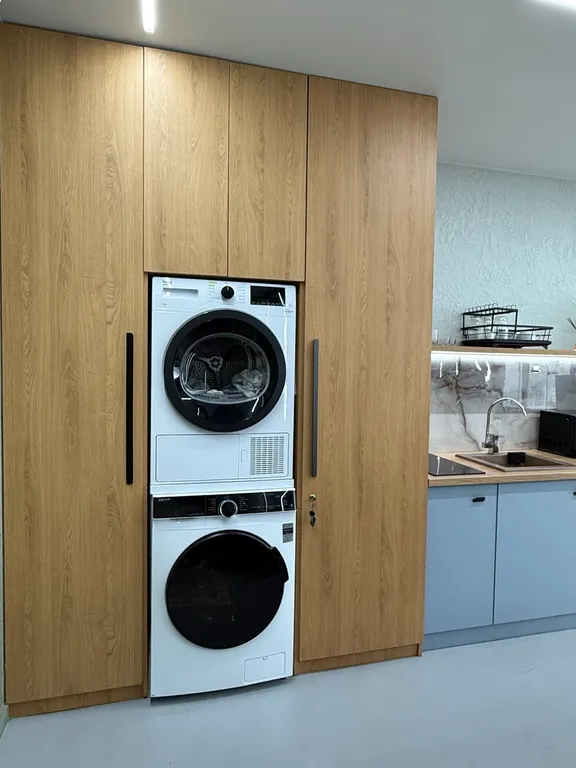 Просторная студия Мятный лён на 31 этаже в шаге от Тинькофф-холл