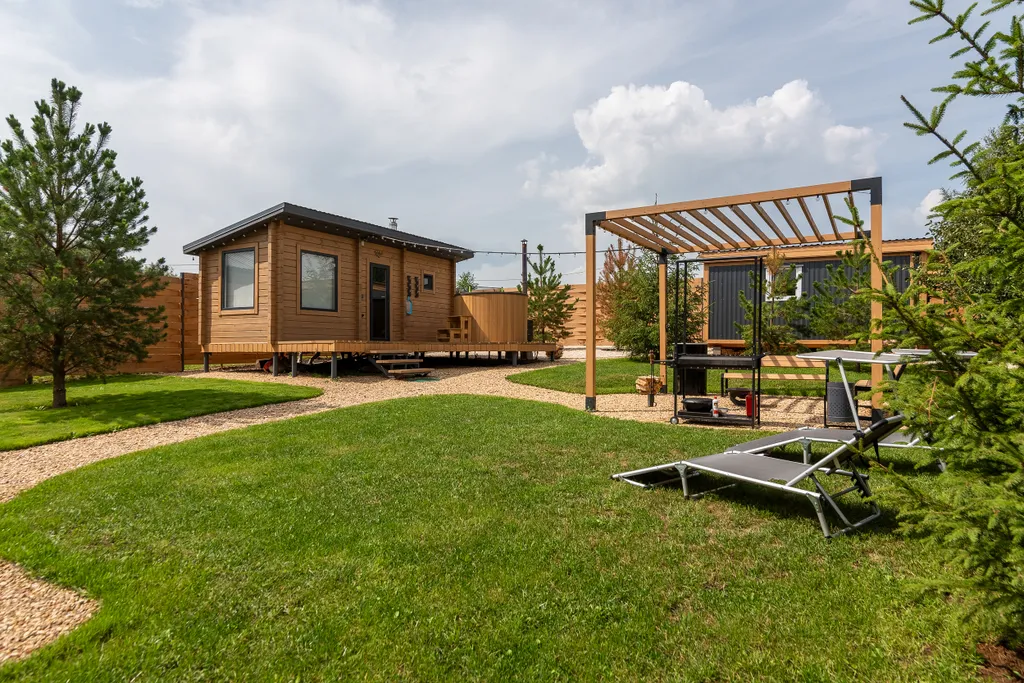 Skandi Белка загородный дом у пруда в подмосковье