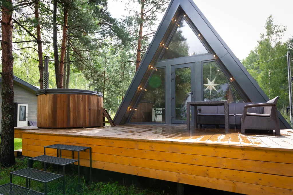Домик 5 (A-Frame с купелью) 50 м2