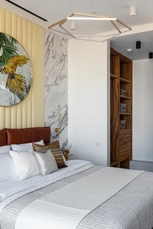 Роскошный апартамент Табрис на 81 этаже с ванной у окна в спальне