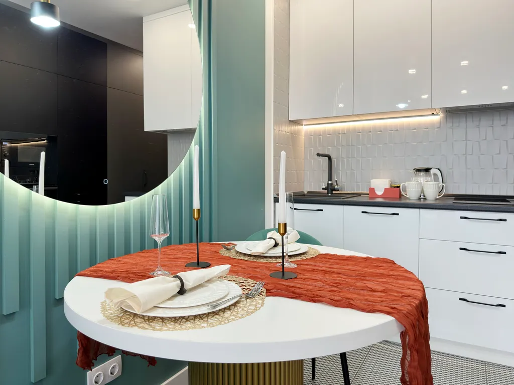 Квартира Квартира Дизайнерская студия для пары, вид на Москва-сити — Москва