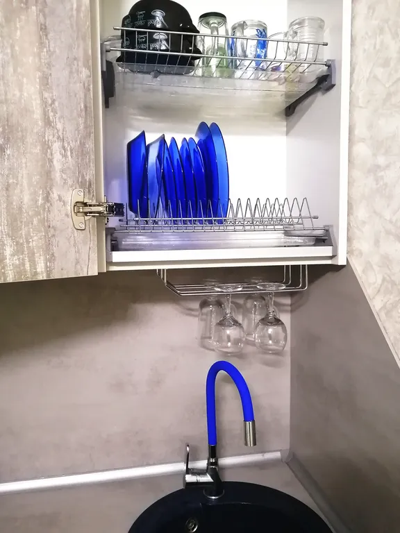 Квартира Квартира JACUZZI-LOFT 55*SmartTV KingSize-кровать Кухня Панорамный вид — Минск