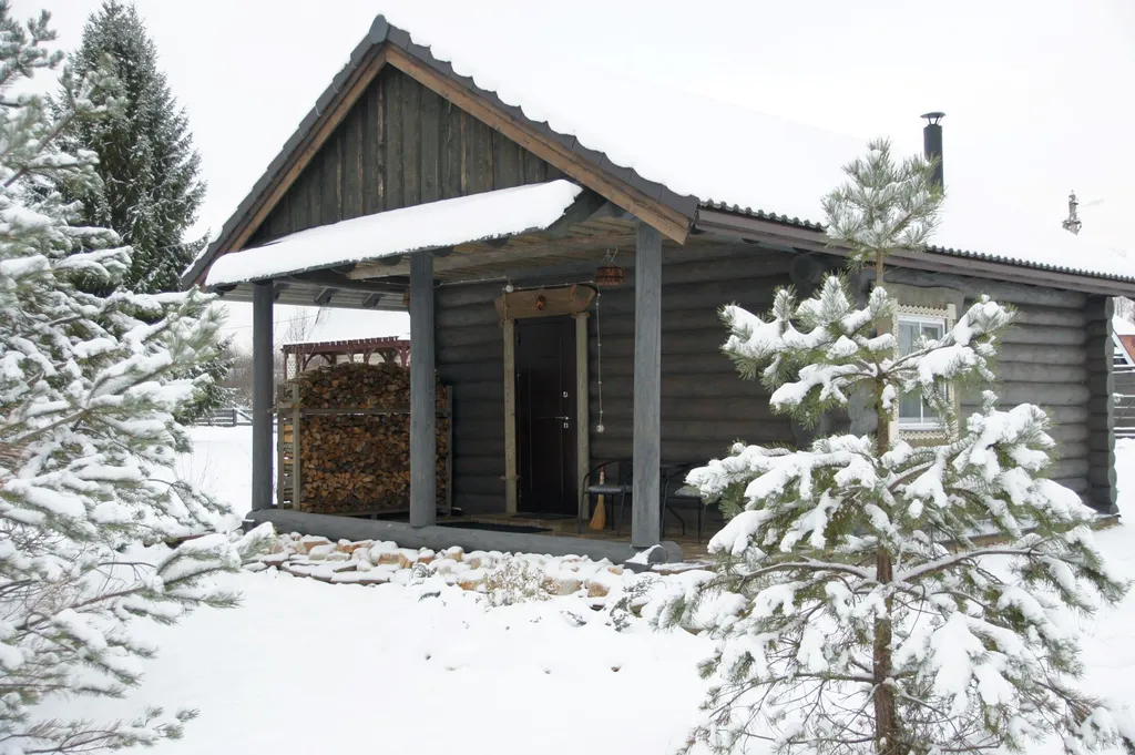 Деревенский дом и баня