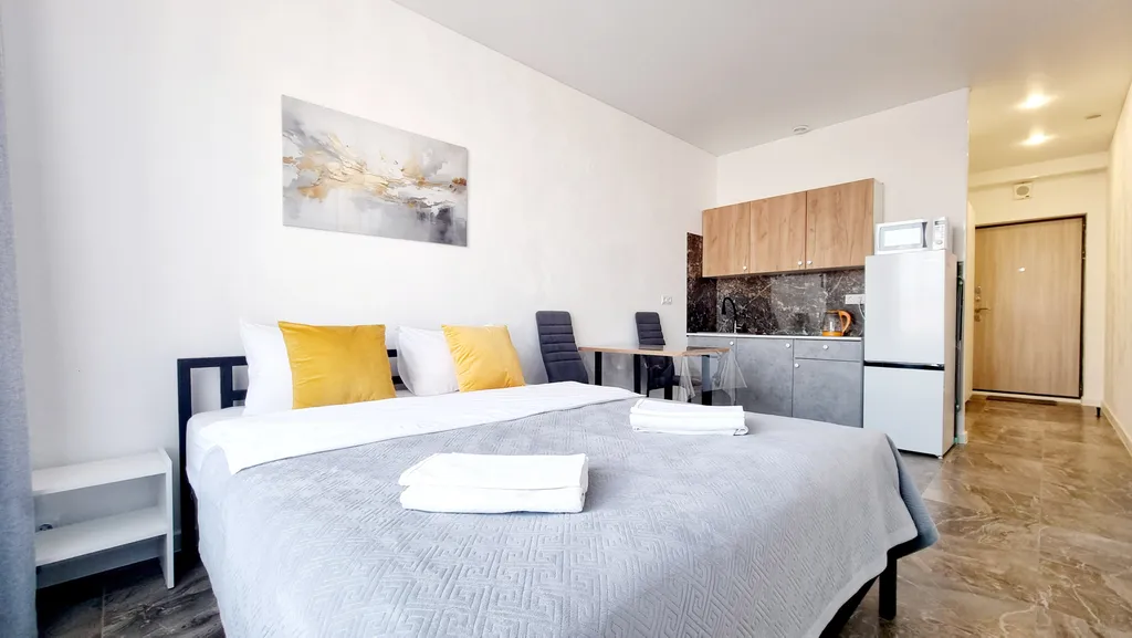 Светлая студия на высоком этаже