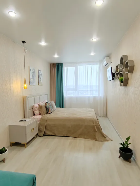 Панорамная квартира на верхнем этаже с видом на город