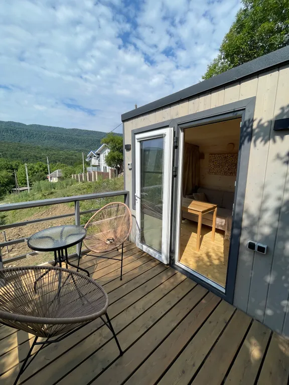 Дом-баня ольха с видом на горы