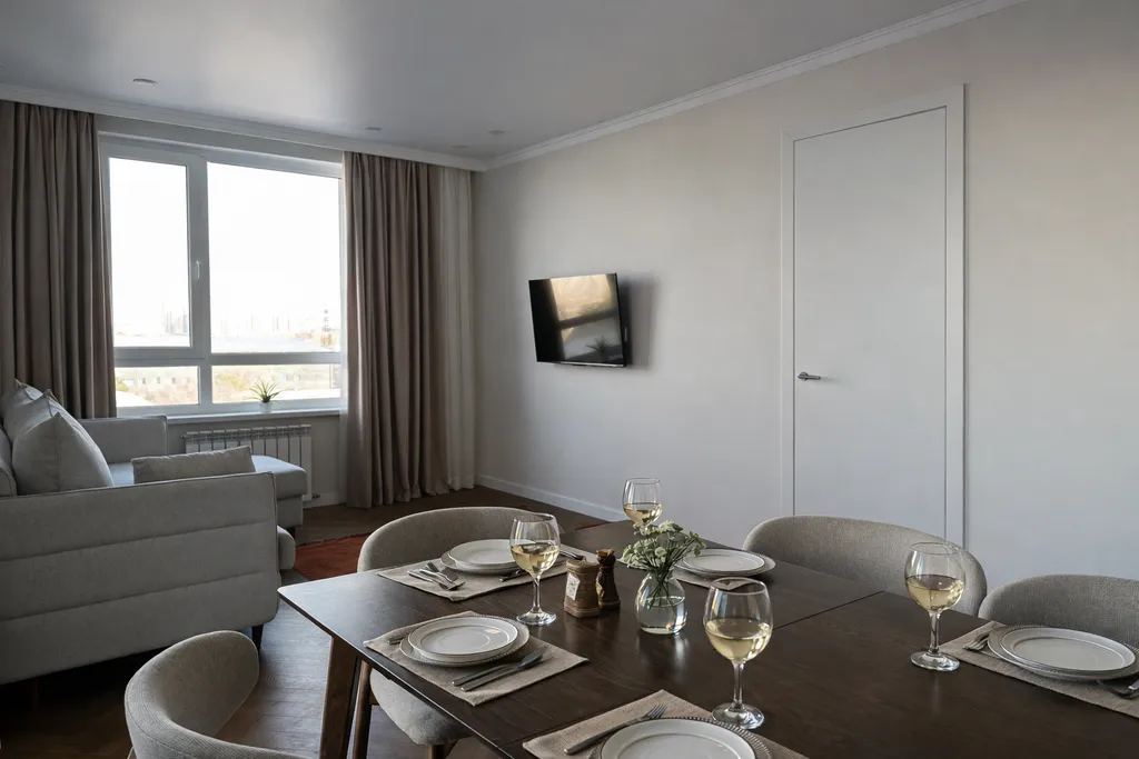 Просторная евротрешка бизнес-формата с видом на горы в ЖК Rams City