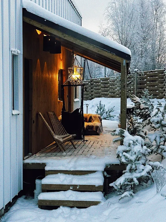 Дом с сауной и купелью с шикарным видом на озеро