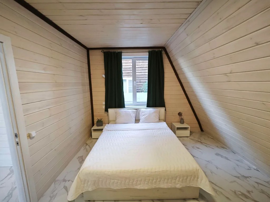 Уютный большой дом A-Frame с чаном рядом с Волгой