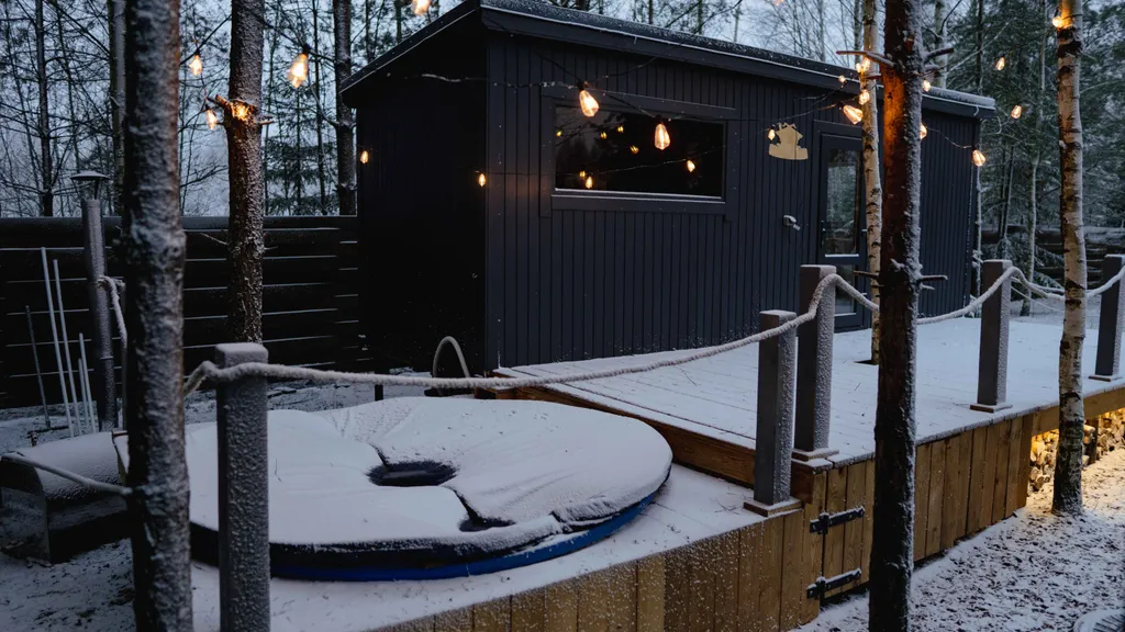 Уютный дом в лесу с панорамой и СПА комплексом