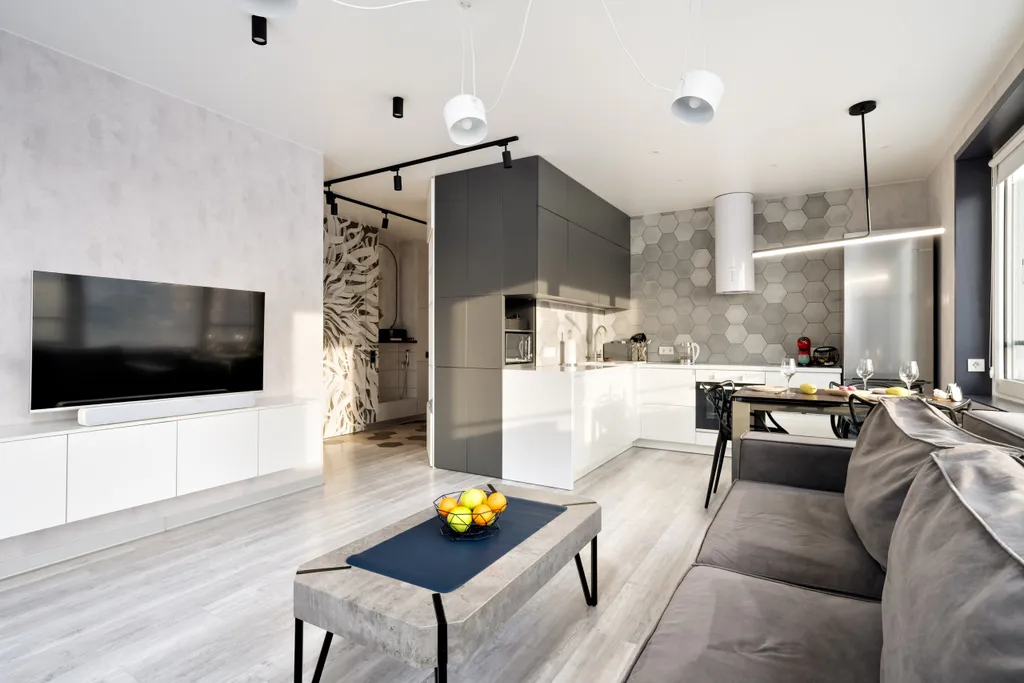 Двухкомнатная студия с панорамным видом на Октябрьский мост!!!