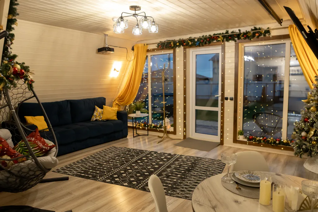 Дом А-фрейм с баней