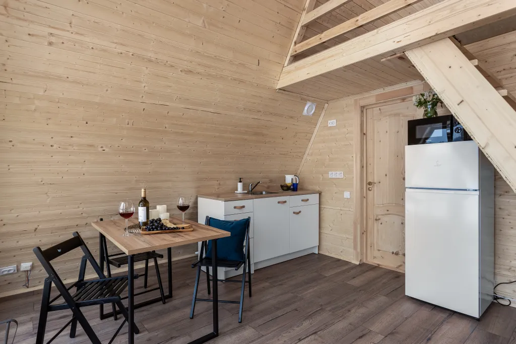 A-frame с беседкой и сауной у Игоры