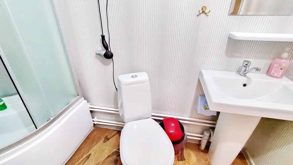 Каштановая студия улучшенная с кондиционером, кухней и ванной комнатой