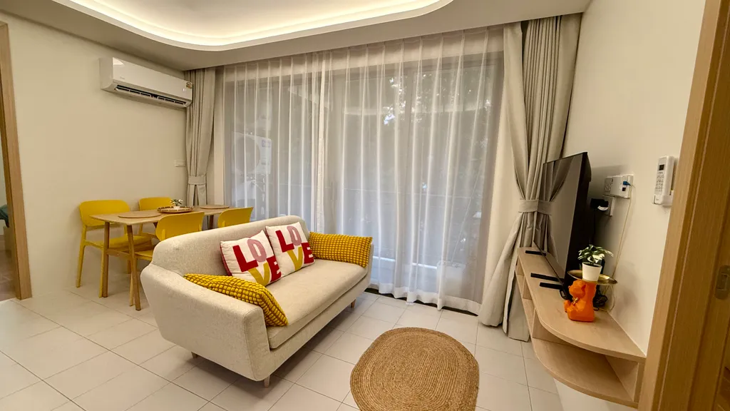 Новая квартира с двумя спальнями и бассейном у моря, пляж Камала