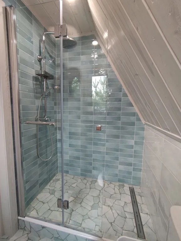 Уютный дом Aframe с банным чаном на дровах