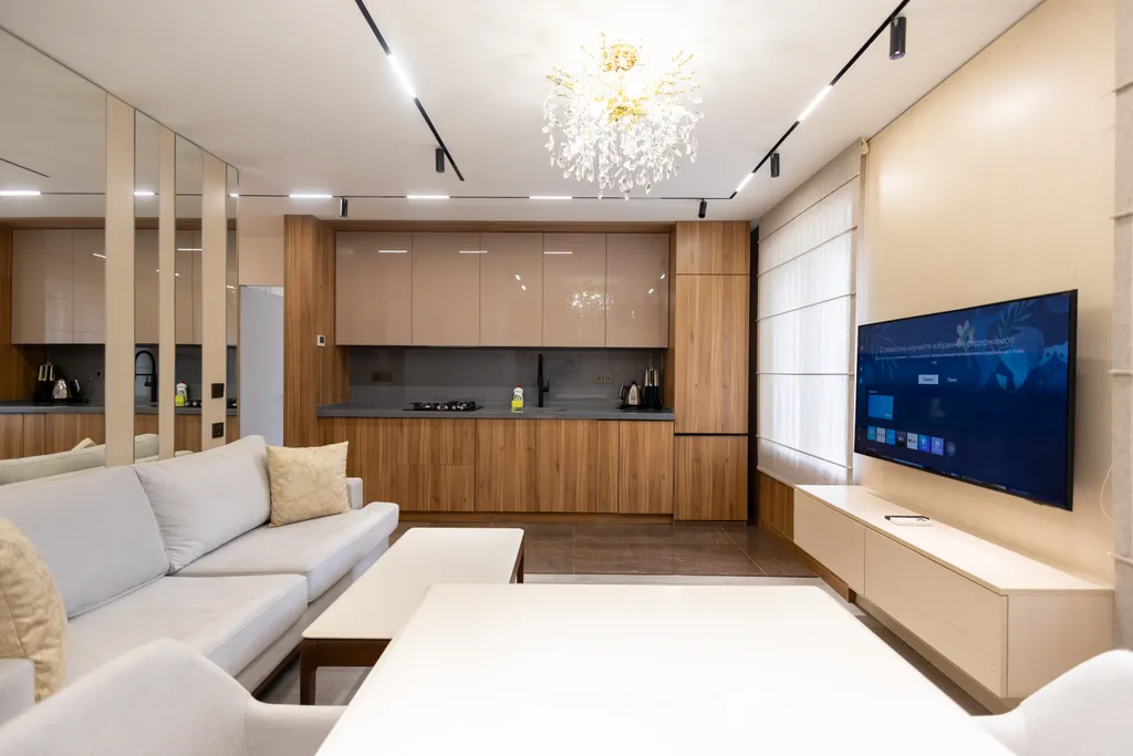 Современная дизайнерская квартира рядом с метро