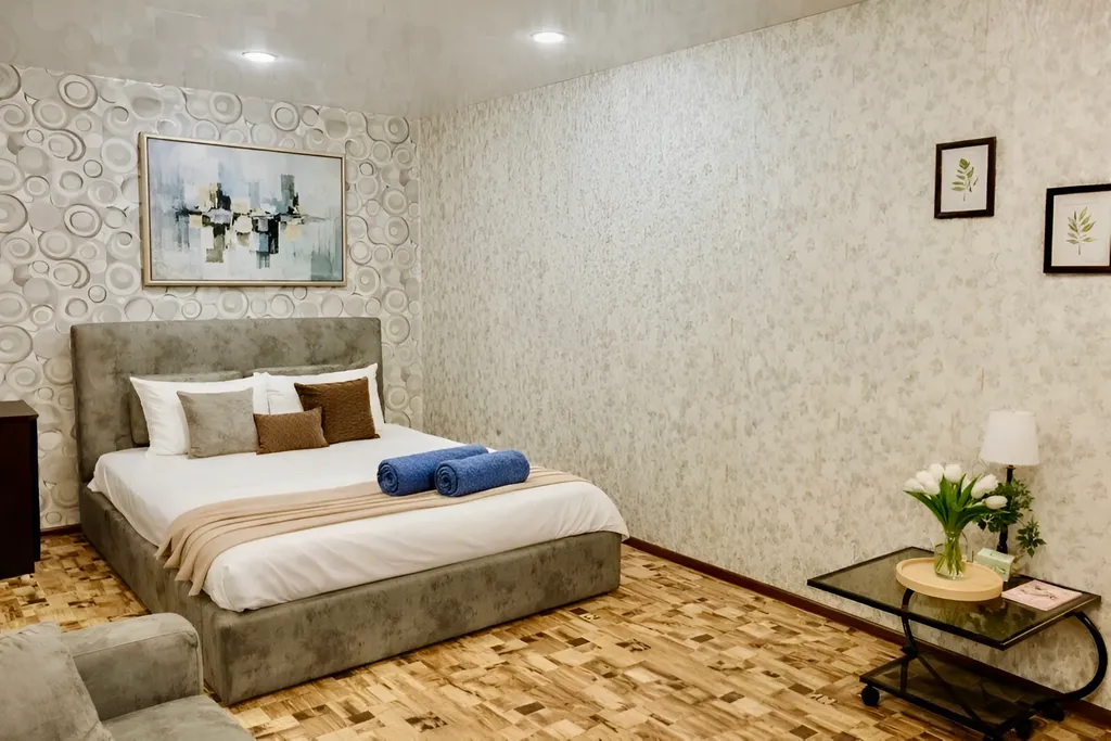 Квартира Уютные 1-к апартаменты, рядом поликлиника, сангородок, кровать+диван — аренда посуточно в Воркута