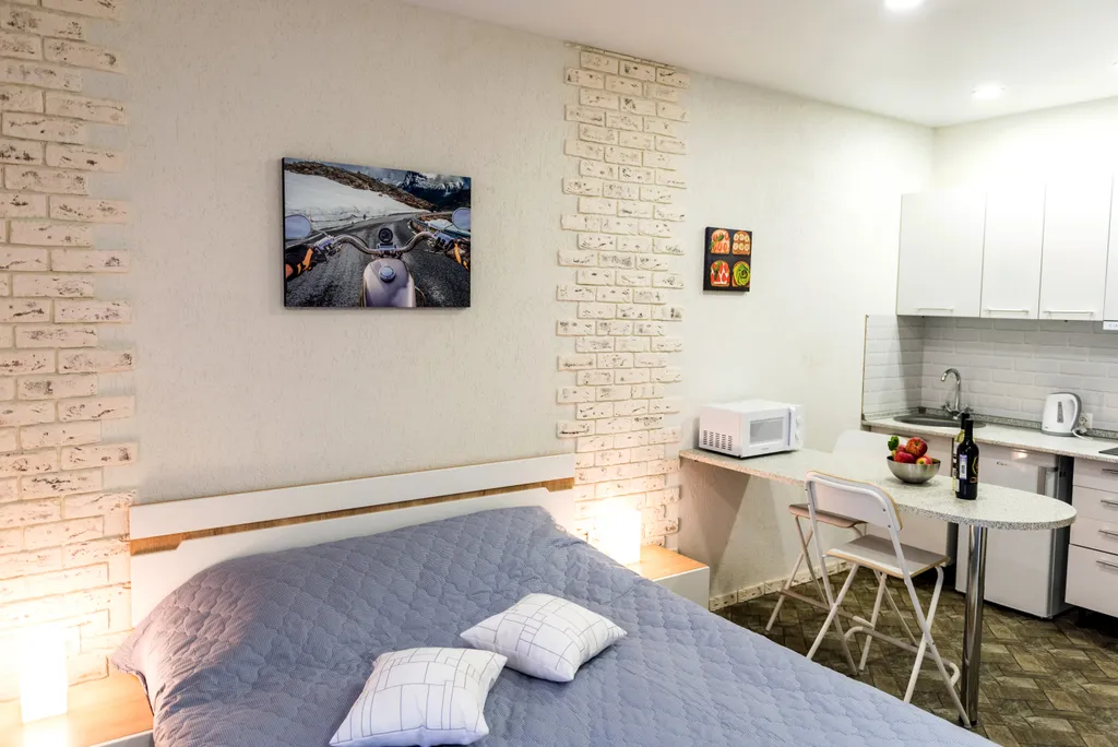 Квартира Уютная студия в центре города в стиле лофт с балконом — аренда посуточно в Обнинск