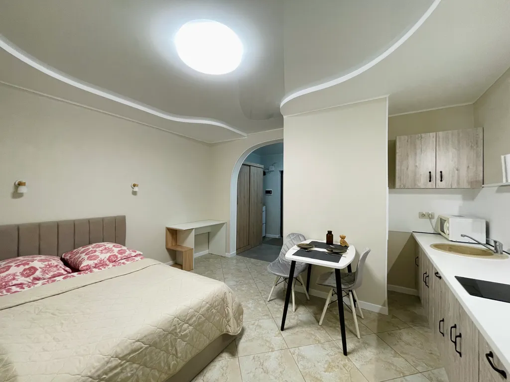 Квартира Уютная большая квартира-студия с ванной и балконом — Сапроново