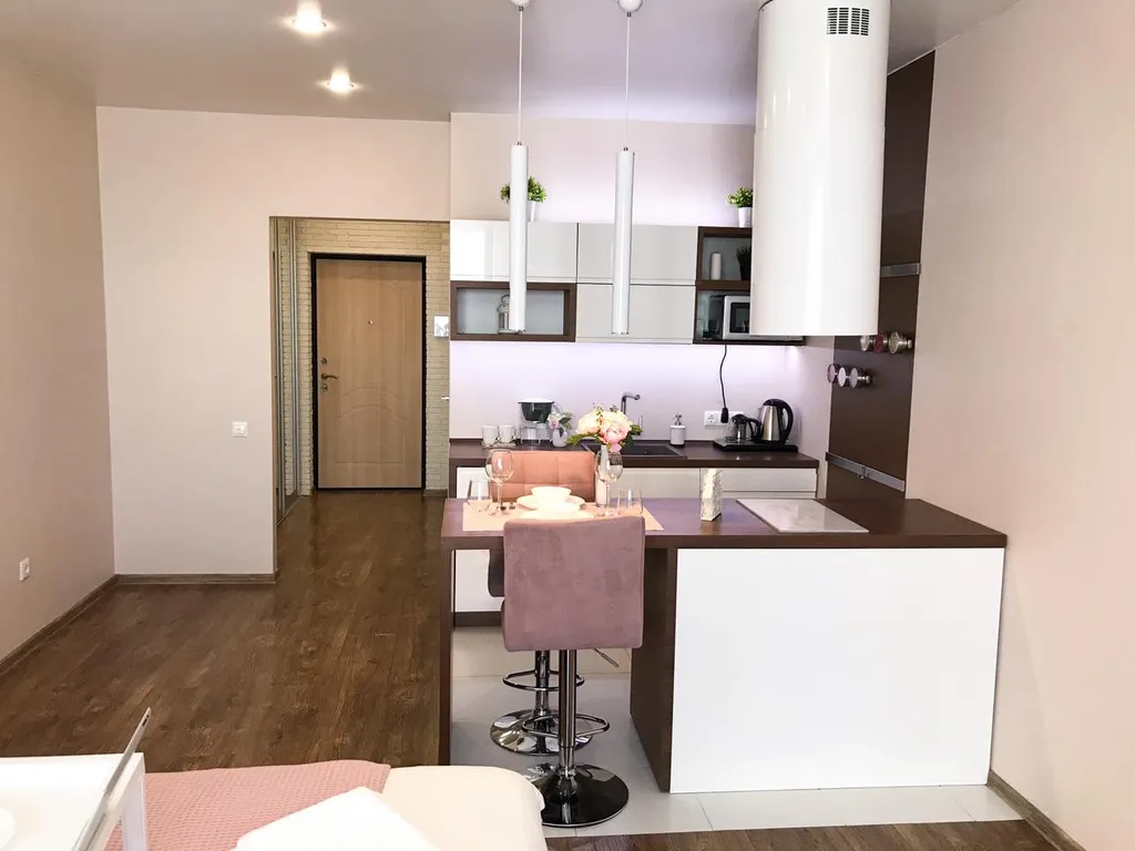 Апартаменты с потрясающим панорамным видом с 13 этажа