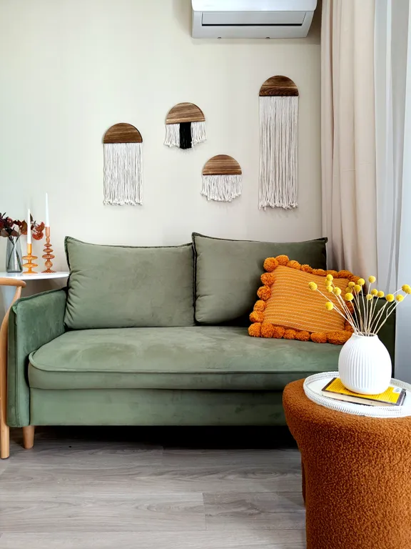 Уютная студия с видом на лес и закат