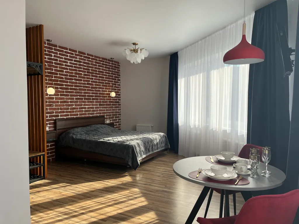 Яркий лофт центр, панорамный вид