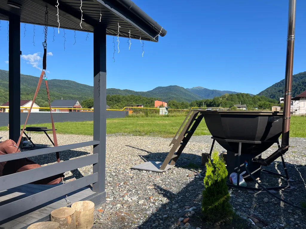 Уютный дом с банным чаном и видом на горы