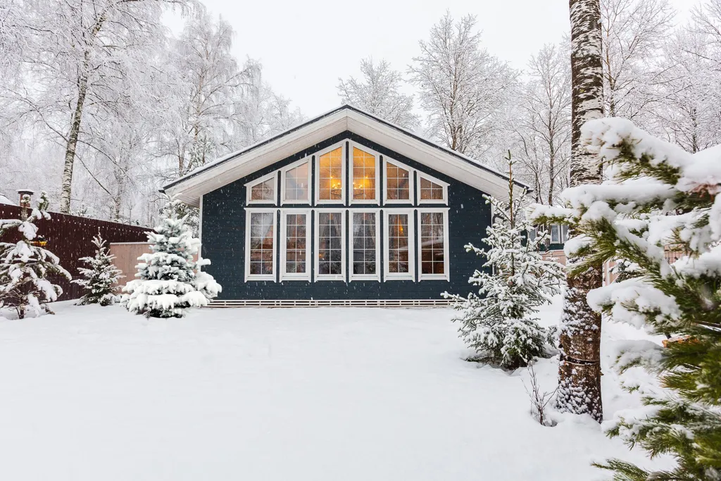 Уютный дом с баней и чаном в лесном участке у берега водохранилища