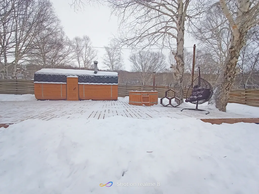 Домик А-фрейм с баней и купелью