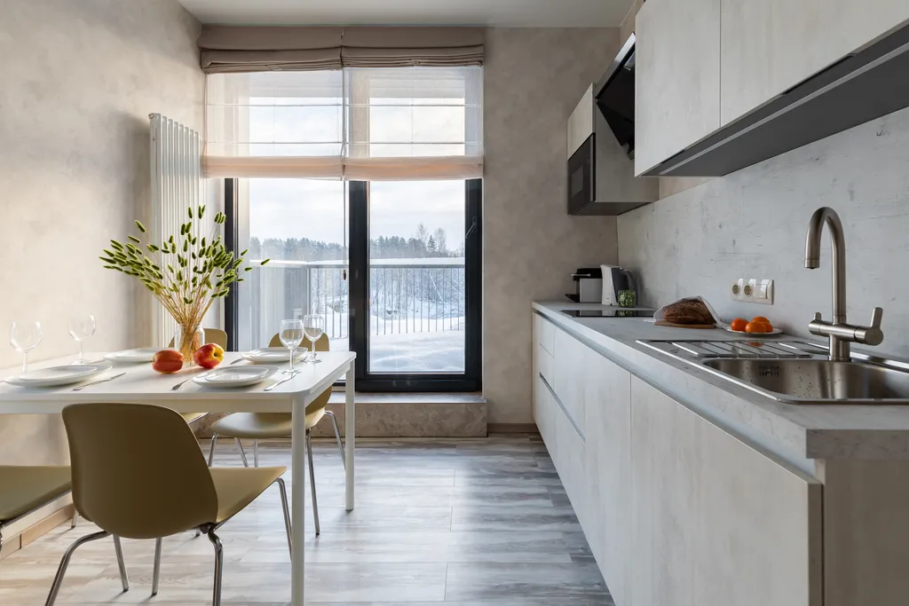 Охта Сьют 4 с большой террасой на 1 этаже, с видом на лес