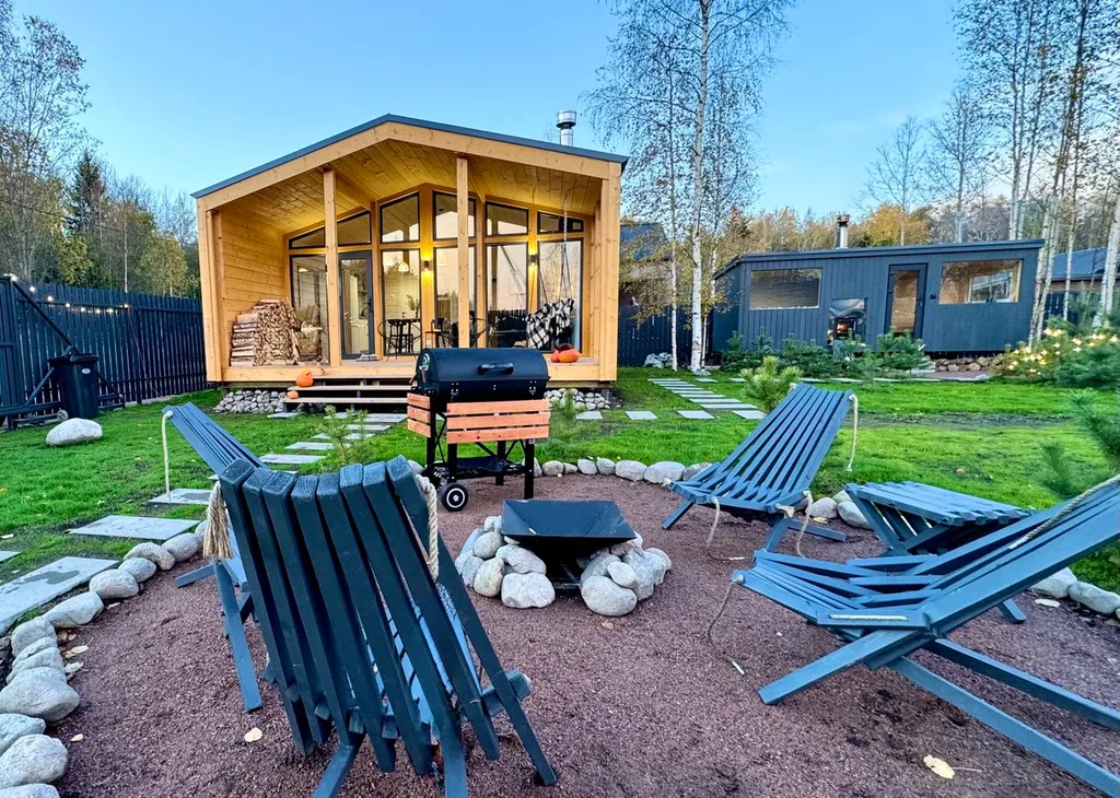 Дом Lagom с дизайнерским ремонтом на Ладожском озере