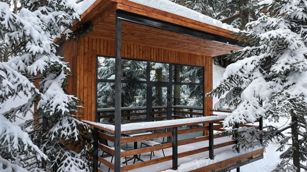 Дом Трио 17 с шикарным видом на реку Архыз