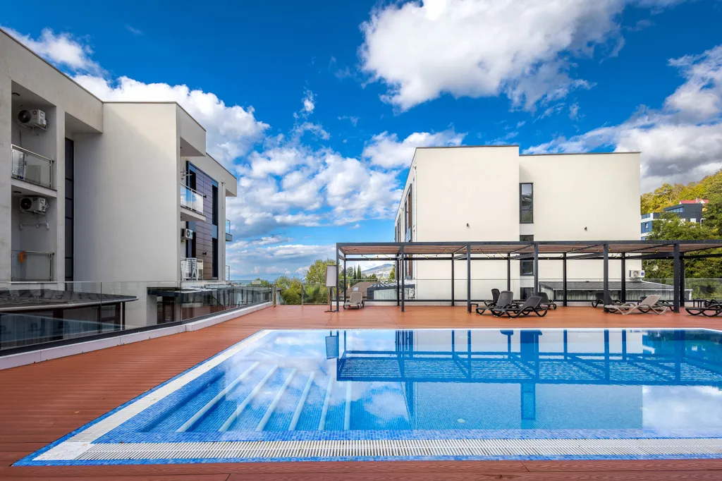 Студия МореСолнцеАпарт в ЖК Касабланка с прямым видом на море