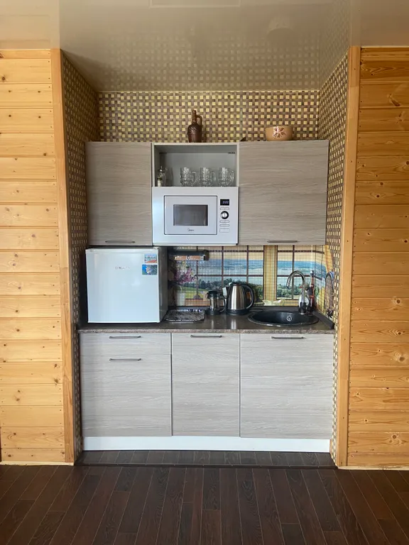 Дом с баней на дровах.