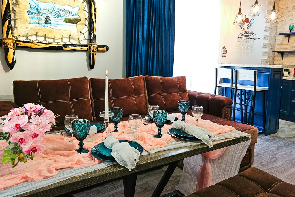 Апартаменты SkiDombay у ручья с видом на горы