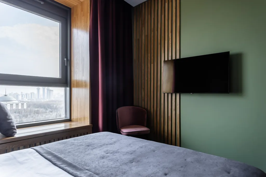 Квартира Квартира Семейный двухкомнатный  номер с потрясающим видом на Парк Победы — Москва