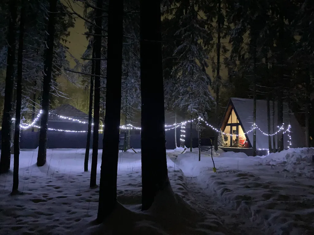 Уютный домик с банным чаном и панорамным видом на лес