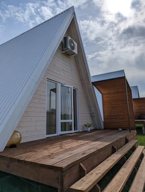 Новый a-frame с видом на море