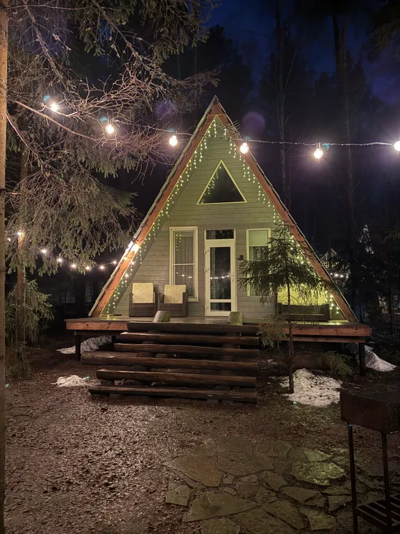 Уютный домик в нацпарке для 2-4 человек в лесу на берегу реки Пра